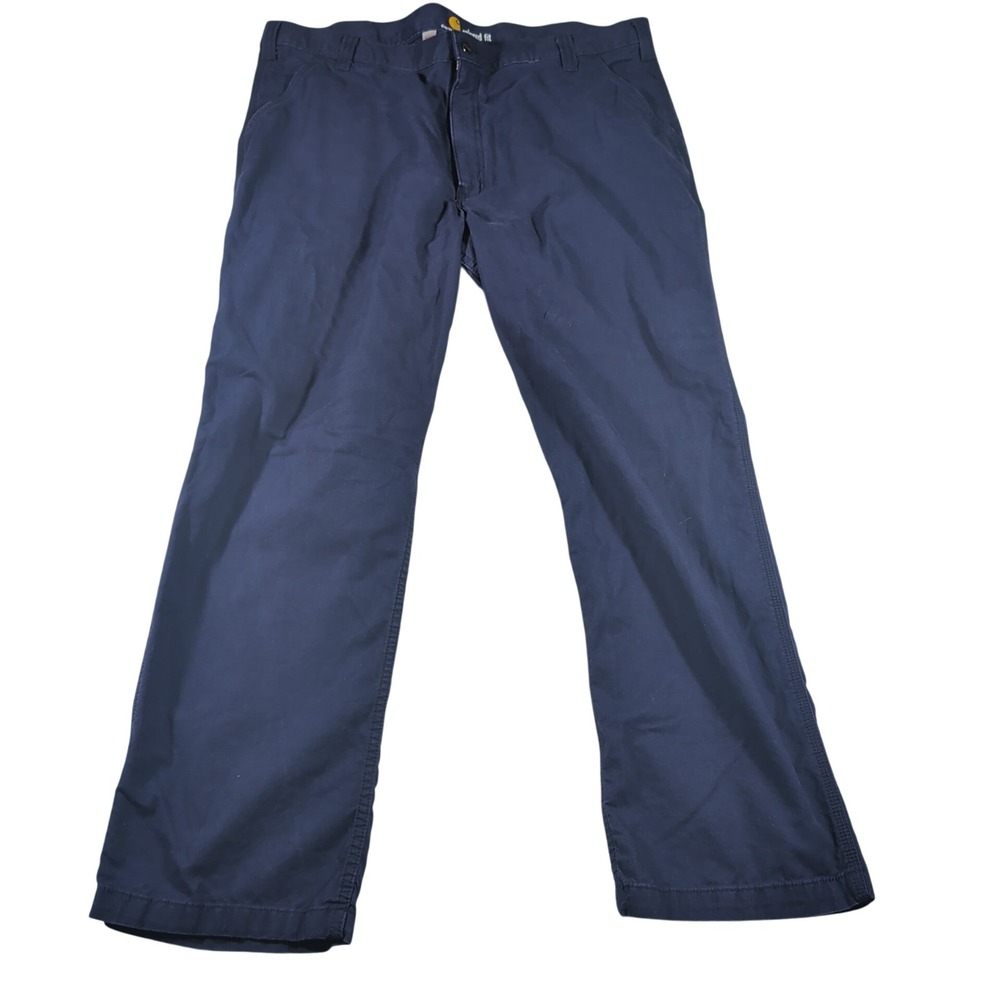Carhartt Pants Mens 42x32 Blue Relaxed Fit Rugged Flex Work Chino 102291-412